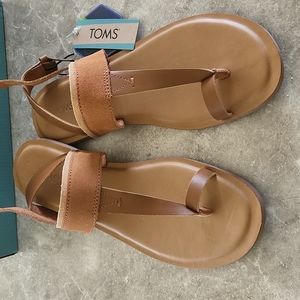 TOMS Bree leather tan sandal